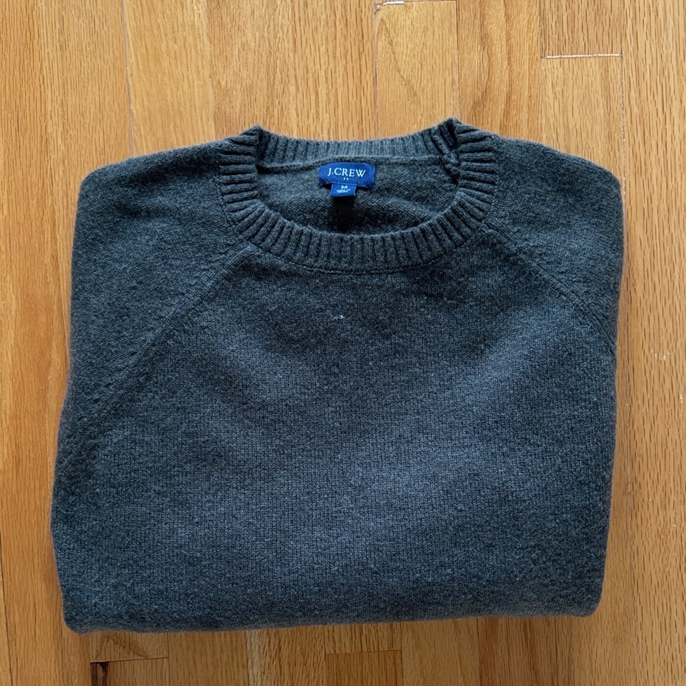 J. Crew Men's Dark Green Crewneck Sweater